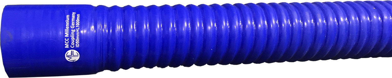 Flexibele Siliconeslang met gladde tule - 38 x 48mm - Blauw (Per Rol 3,5m)