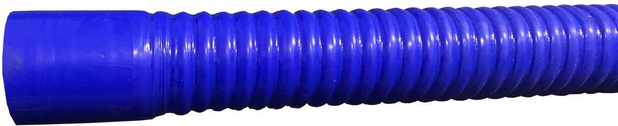 Flexibele Siliconeslang met gladde tule - 15 x 25mm - Blauw (Per Lengte 35cm)