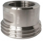 IBC Adapter naar DIN11851 - buitendraad x buitendraad - S60x6 x DN32 - RVS316