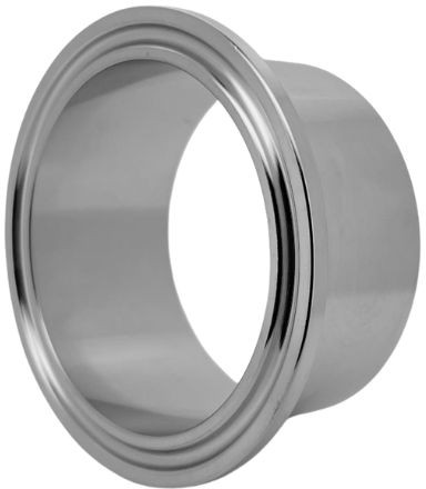 Triclamp koppeling - DIN 32676 - Lasferrule - 1" - 25,4mm - Flens 50.5 - L44,5mm - Ruw 0.4 - Inch afbeelding