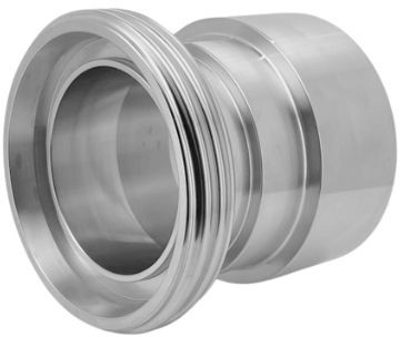 IBC Adapter naar DIN11851 - binnendraad x buitendraad - S60x6 x DN50 - RVS316 afbeelding