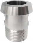 Melkkoppeling - Zuivelkoppeling - DIN 11851 - Vlinderklep - Puntstuk x Draadstuk - DN100 - RVS 304 - Afdichting Silicone