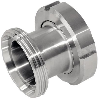 Melkkoppeling - Zuivelkoppeling - DIN 11851 - Rechtkoppelstuk Draadstuk DN50 x Puntstuk DN50 - RVS 316