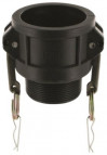 Camlock type DP - stofplug voor een vrouwelijk deel - messing - 1-1/2" - DN40 - DP150