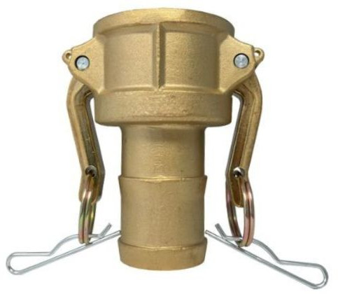 Camlock Vrouwelijk met Slangtule - Type C - Messing - Slangtule 100 mm - DN 100 - C400 afbeelding