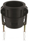 Camlock type C - vrouwelijk met slangtule - polypropyleen - 1" - DN25 - C100