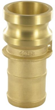 Camlock type E - mannelijk met slangtule - messing - 4" - DN100 - E400