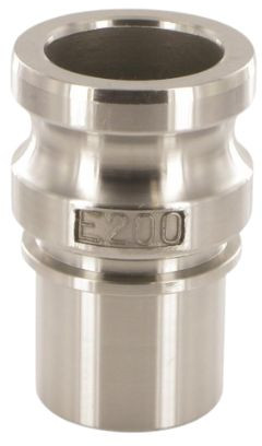 Camlock Mannelijk met Slangtule - Type ES - Gladde Tule - RVS 316