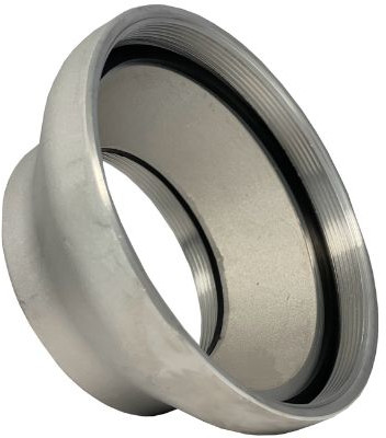 Guillemin koppeling - verloop binnendraad x binnendraad - vlakdichtend - 6" x 4" - Aluminium