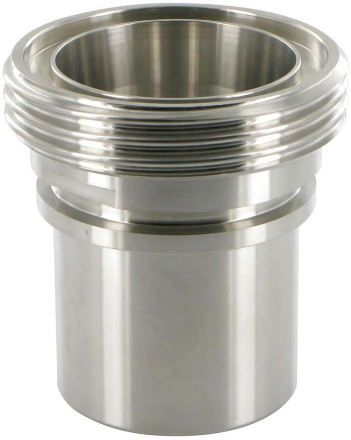Melkkoppeling - Zuivelkoppeling - DIN 11851 - Slangdraadstuk - Gladde tule - DN80 x 75mm - RVS 316 afbeelding