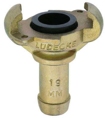 L�decke klauwkoppeling SKSS met slangtule & borgrand met boring t.b.v. veiligheidsclips - SKSS 25 - 1" (25 mm) afbeelding
