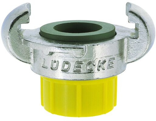 Lüdecke klauwkoppeling KAG met buitendraad RVS - EKA 10 V - 1" (DN25)