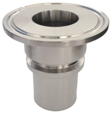 Triclamp koppeling - DIN 32676 - Gladde Slangtule 75mm - Flensmaat 106mm - Met kraag - RVS316 - DIN afbeelding
