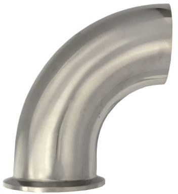 Tri Clamp koppeling - DIN 32676 - Lasferrule Bocht 90º - DN65 - 70x66mm - Fl91mm