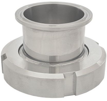 Adapter DIN11851 Puntstuk/Wartel DN65 - Tri Clamp DIN32676 - Flens 91mm