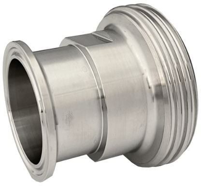 Adapter SMS DN40 Buitendraad - Tri Clamp DIN32676 - Fl.50,5mm