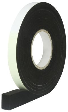 Compressieband/ zwelband - NPC510 - noir PU - Zelfklevend - 2mm (h) - 40mm (b) - Rol12,5m