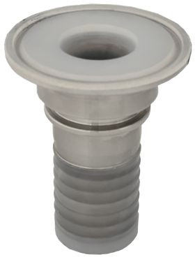 Tri Clamp Slangtule met PFA Coating - 1-1/4"