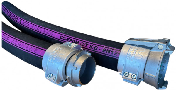 Tankwagenslang EPDM - (Zuig/Pers) - Incl TW MK80 Inox & TW VK80 Inox - 3" - 10m