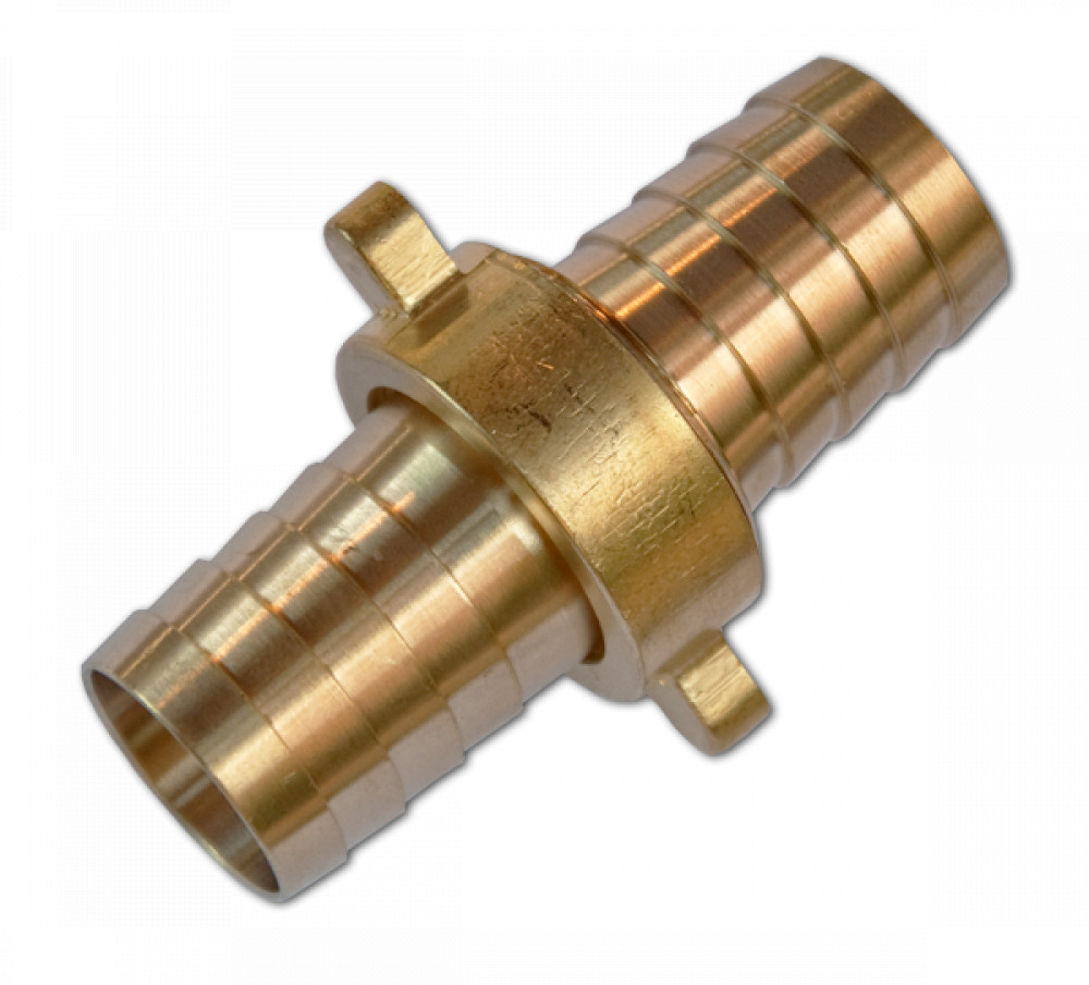 Slangverbinder 3-delig voor 1/2" slang (13mm) Messing afbeelding