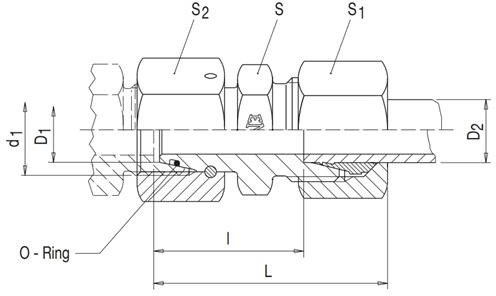 Raccord à bague coupante - Verloopkoppelingen - Raccord de réduction - Avec O-Rondelle - X-Body Only - (DKO) X-RL-O 42/10