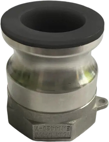 Camlock Adapter type A SS - 1", zwart PFA gecoat