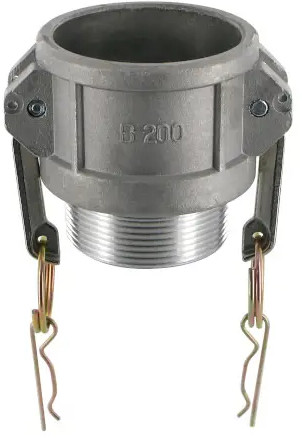 Camlock type B - vrouwelijk met buitendraad - aluminium - 8" - DN200 - B800