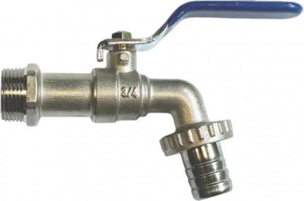 1/2" kogelkraan met slangpilaar