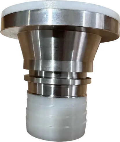 2 1/2" bride slangschacht Inox PFA gecoat - DN65 Blanc