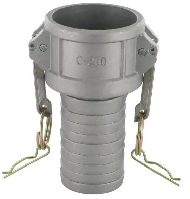 Camlock Vrouwelijk met Slangtule - Type C - Aluminium - Slangtule 200 mm - DN 200 - C800