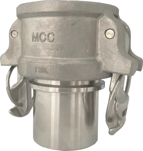 Raccord Camlock type C - femelle avec douille annelée - inox 316 - 2" - DN50 - C200 - avec verrou de sécurité