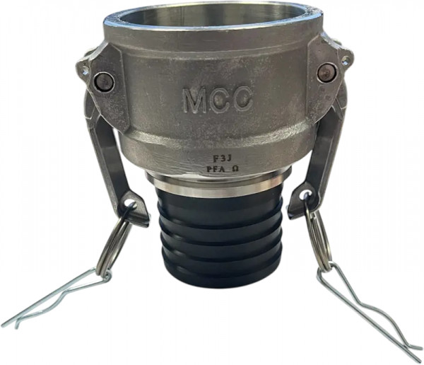 Camlock-koppeling type C SS - 1 1/2", PFA-gecoat