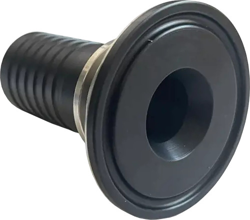 1 1/4" KLEM met gekartelde PFA-gecoate slangschacht