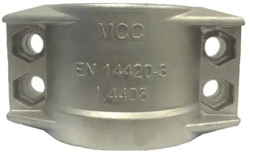 Klemschalen - Veiligheidsklemmen - Inox - DN32x6