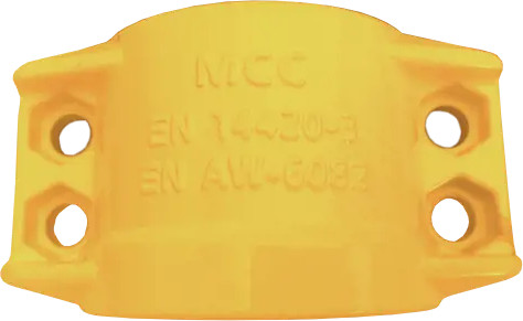 Veiligheidsklem 50-53 mm aluminium geel