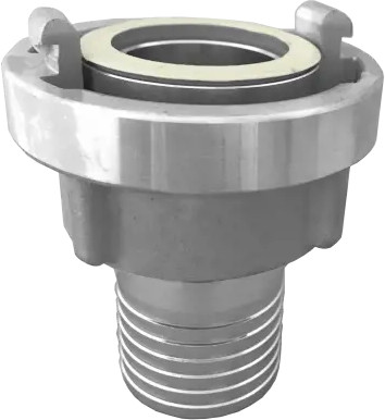 DN52/C (66mm) Storz avec embout de tuyau cranté DN50- Inox (10bar)