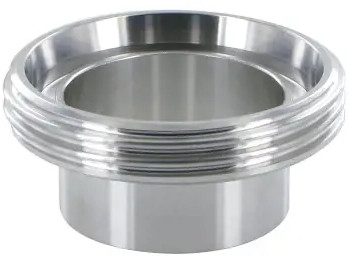 Mannelijke DIN-koppeling met laseind ​​RVS - 100x104mm