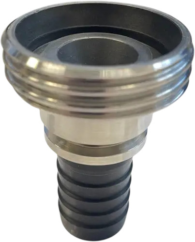 Raccord laitier - DIN 11851 Pièce filetée Embout de tuyau - PFA - Inox316 - PFA - Noir - DN40