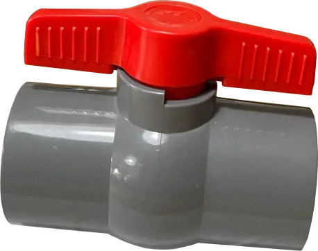 PVC kogelkraan 3/4" binnendraad/binnendraad - Grijs