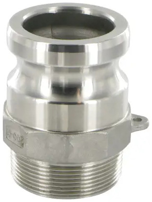Camlock type F - mannelijk met buitendraad - RVS 316 - 1-1/2" - DN40 - F150 - NPT-draad