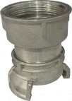Guillemin koppeling - helixnippel voor composietslang - met vergrendeling - PFA zwart gecoat - DN100 - RVS 316