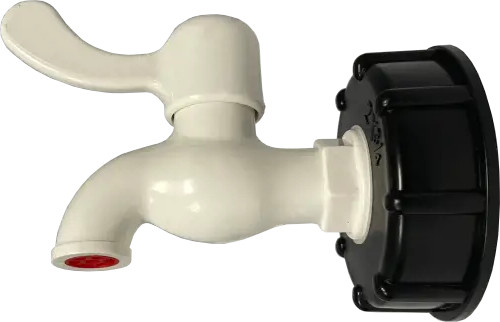 2" IBC vrouwelijk met kraan Wit