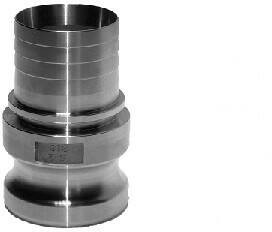 Camlock Mannelijk met Slangtule - Type ES - Geribte Tule - Aluminium