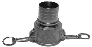 Camlock Vrouwelijk met Slangtule - Type CS - Geribte Tule - Aluminium