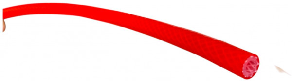 Tuyau silicone - avec renfort - Rouge - 6 x 12mm (Au mètre)