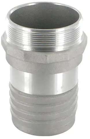 Persmondstuk met buitendraad voor folierollen 2" - Aluminium