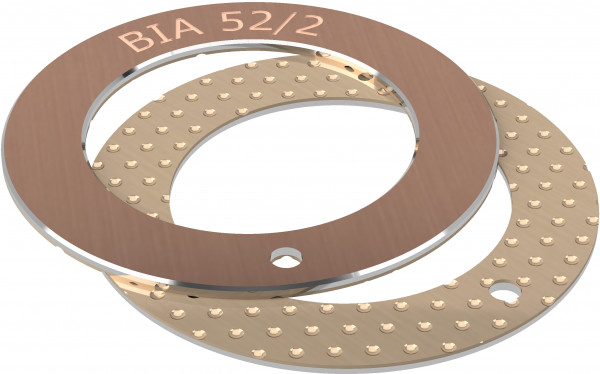 Rondelle de butée - BIV-MET - Acier/Bronze - 20x36/1.5 mm