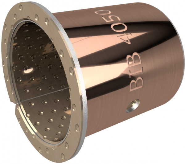 Cilinderbus met Flens - Lagerbus - Glijlager - BIV-MET - Staal/Brons - 50/55/65-2.5x15 mm