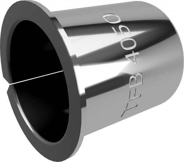 Cilinderbus met flens - Lagerbus - Glijlager - TEF-MET - Staal / PTFE - 200/205/2352.5x45 mm