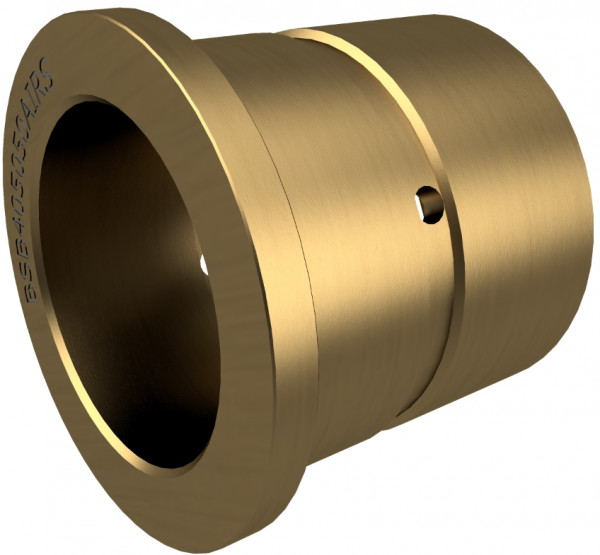 Palier lisse - Bague de palier - Bague cylindrique avec Bride - BRO-MAS - Bronze - 10/12/141x10 mm